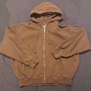 Brandy Melville oversized brown Zip-Up